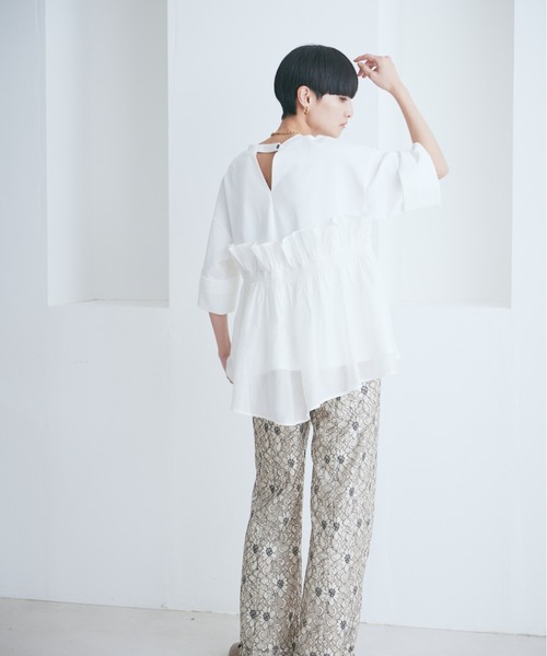 【セール】大人が着るのはこれ。ドッキングフリルカットソー（Tシャツ/カットソー）｜ROSE BUD（ローズバッド）