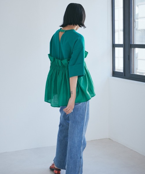 【セール】大人が着るのはこれ。ドッキングフリルカットソー（Tシャツ/カットソー）｜ROSE BUD（ローズバッド）