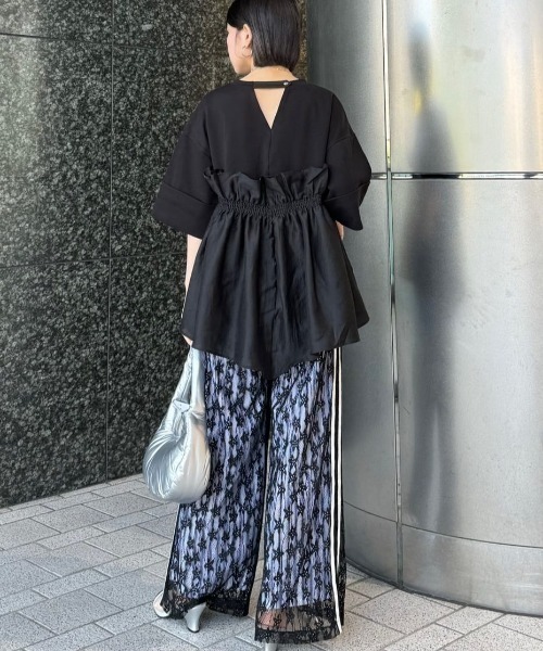 【セール】大人が着るのはこれ。ドッキングフリルカットソー（Tシャツ/カットソー）｜ROSE BUD（ローズバッド）