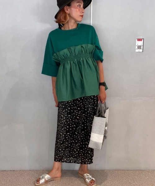 【セール】大人が着るのはこれ。ドッキングフリルカットソー（Tシャツ/カットソー）｜ROSE BUD（ローズバッド）