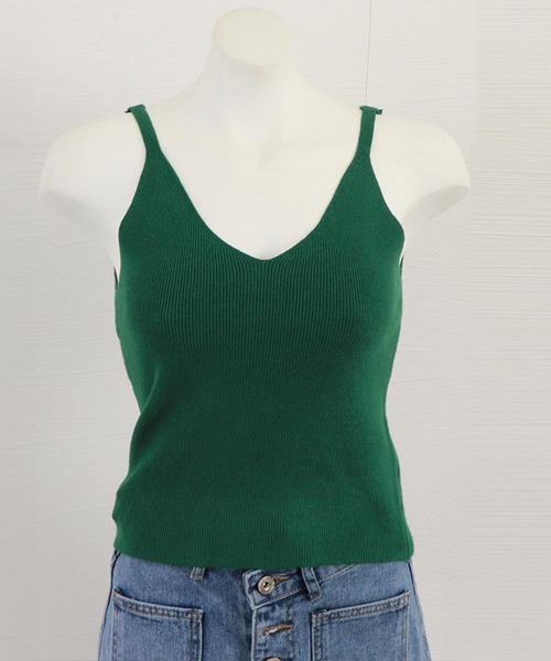 Miniministore(ミニミニストア)の「フロントVカット リブニットキャミソール(キャミソール・レディース・ライトグレー/ブラック/ダークベージュ/モカ/ライトベージュ/オリーブ/ダークグリーン/ホワイト・FREE)」の21枚目の写真