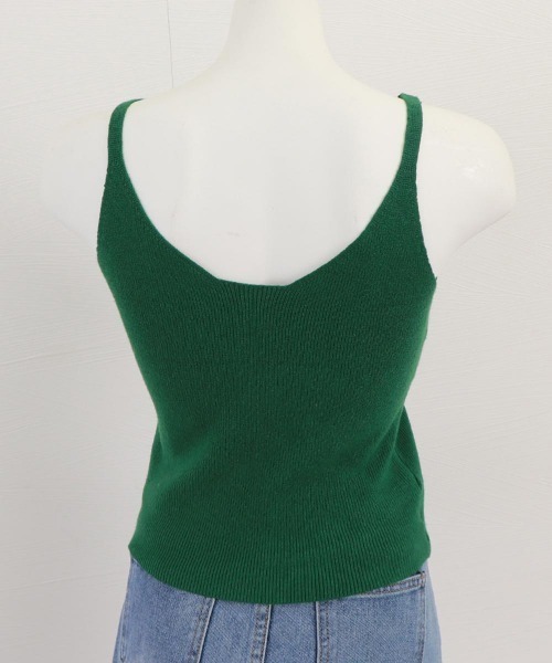 Miniministore(ミニミニストア)の「フロントVカット リブニットキャミソール(キャミソール・レディース・ライトグレー/ブラック/ダークベージュ/モカ/ライトベージュ/オリーブ/ダークグリーン/ホワイト・FREE)」の22枚目の写真