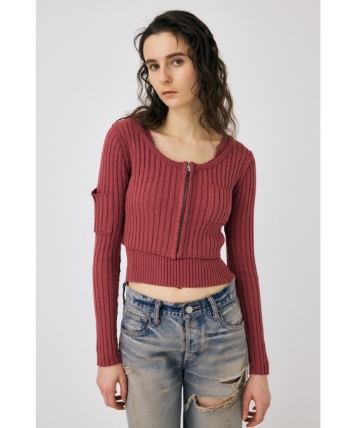 セール】ZIP UP RIB KNIT カーディガン&タンクトップ