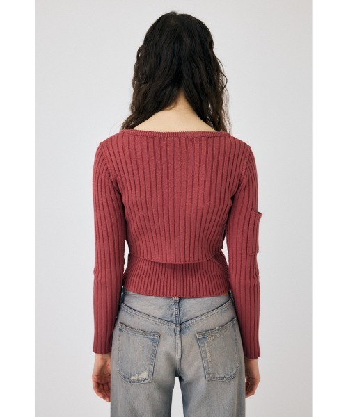カーディガン RIB KNIT カーディガン ＆ タンクトップ レディース セール】ZIP UP RIB KNIT カーディガン&タンクトップ