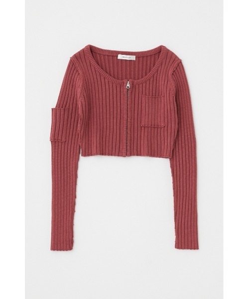 MOUSSY マウジー　ZIP UP KNIT カーディガン セール】ZIP UP RIB KNIT カーディガン&タンクトップ（カーディガン