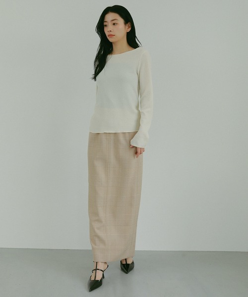 N WITH.（エヌウィズ）の「クレープトップス（Tシャツ/カットソー・レディース・アイボリー/ブラック/ベージュ・FREE）」の8枚目の写真