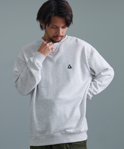 GERRY（ジェリー）の「『GERRY/ジェリー』裏毛バック車刺繍プリント長袖クルーネックカットソー（Tシャツ/カットソー・メンズ・ダークグレー/ネイビー/アイボリー/アッシュグレー・L/M）」の19枚目の写真