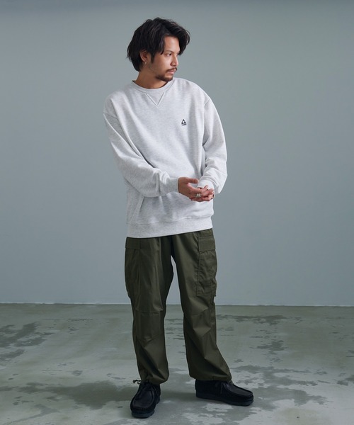 GERRY（ジェリー）の「『GERRY/ジェリー』裏毛バック車刺繍プリント長袖クルーネックカットソー（Tシャツ/カットソー・メンズ・ダークグレー/ネイビー/アイボリー/アッシュグレー・L/M）」の22枚目の写真