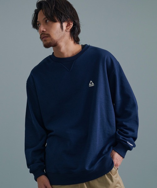 GERRY（ジェリー）の「『GERRY/ジェリー』裏毛バック車刺繍プリント長袖クルーネックカットソー（Tシャツ/カットソー・メンズ・ダークグレー/ネイビー/アイボリー/アッシュグレー・L/M）」の9枚目の写真