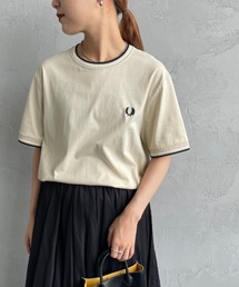 [FRED PERRY/フレッドペリー] ツインティップライン ワンポイント刺繍ロゴTシャツ