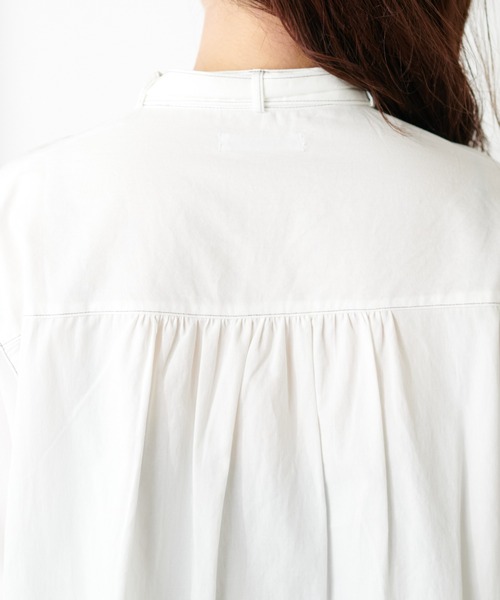natural couture（ナチュラルクチュール）の「やわらかデニムライクボウタイシャツ（シャツ/ブラウス・レディース・オフホワイト/ブルー/ブラック・FREE）」の10枚目の写真