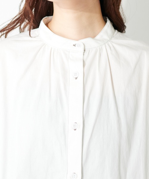 natural couture（ナチュラルクチュール）の「やわらかデニムライクボウタイシャツ（シャツ/ブラウス・レディース・オフホワイト/ブルー/ブラック・FREE）」の6枚目の写真