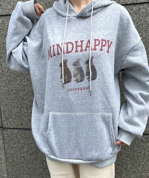 セール】ウサギプリントデザインパーカー（パーカー）｜cuorequal