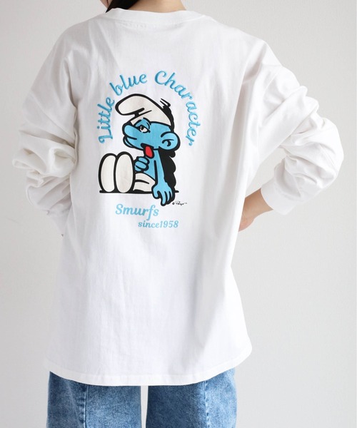 cepo(セポ)の「SMURFS バックプリントロンTee(Tシャツ/カットソー・レディース・ブラック系2/ホワイト系1/ホワイト系2/ブラック系1・M)」の3枚目の写真