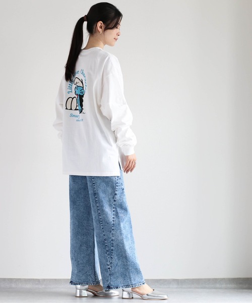 cepo(セポ)の「SMURFS バックプリントロンTee(Tシャツ/カットソー・レディース・ブラック系2/ホワイト系1/ホワイト系2/ブラック系1・M)」の22枚目の写真