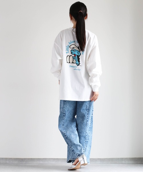 cepo(セポ)の「SMURFS バックプリントロンTee(Tシャツ/カットソー・レディース・ブラック系2/ホワイト系1/ホワイト系2/ブラック系1・M)」の21枚目の写真