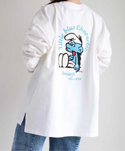 cepo(セポ)の「SMURFS バックプリントロンTee(Tシャツ/カットソー・レディース・ブラック系2/ホワイト系1/ホワイト系2/ブラック系1・M)」の19枚目の写真