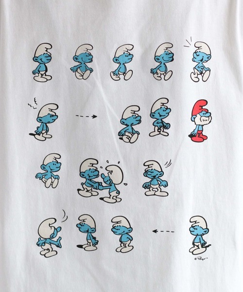 cepo(セポ)の「SMURFS バックプリントロンTee(Tシャツ/カットソー・レディース・ブラック系2/ホワイト系1/ホワイト系2/ブラック系1・M)」の13枚目の写真