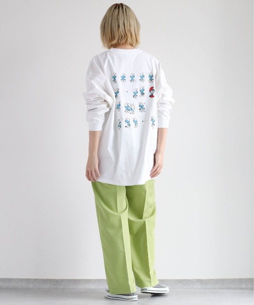 cepo(セポ)の「SMURFS バックプリントロンTee(Tシャツ/カットソー・レディース・ブラック系2/ホワイト系1/ホワイト系2/ブラック系1・M)」の8枚目の写真