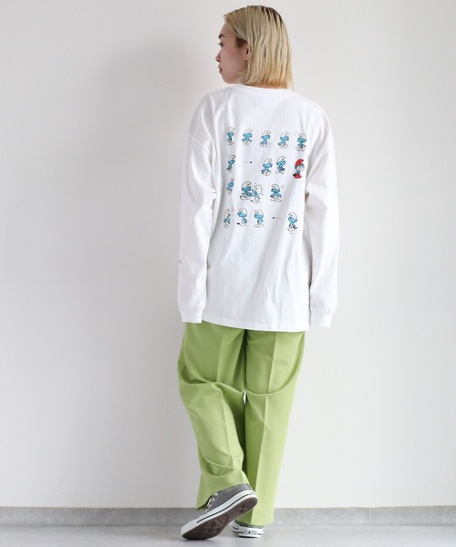 cepo(セポ)の「SMURFS バックプリントロンTee(Tシャツ/カットソー・レディース・ブラック系2/ホワイト系1/ホワイト系2/ブラック系1・M)」の9枚目の写真