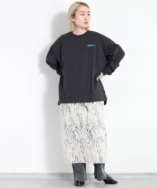 cepo(セポ)の「SMURFS バックプリントロンTee(Tシャツ/カットソー・レディース・ブラック系2/ホワイト系1/ホワイト系2/ブラック系1・M)」の18枚目の写真