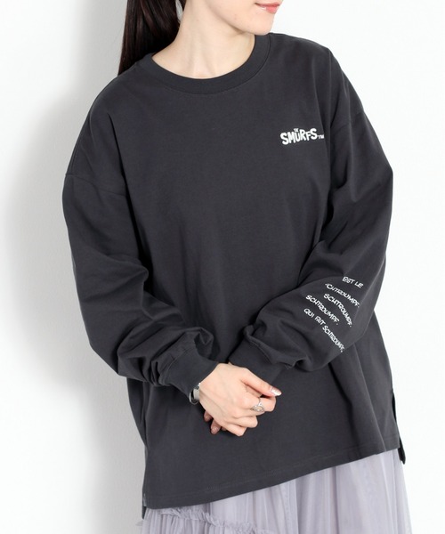 cepo(セポ)の「SMURFS バックプリントロンTee(Tシャツ/カットソー・レディース・ブラック系2/ホワイト系1/ホワイト系2/ブラック系1・M)」の15枚目の写真