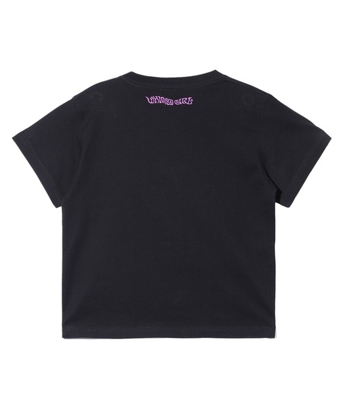 X-girl（エックスガール）の「EMBROIDERED BUTTERFLY LOGO S/S BABY TEE（Tシャツ/カットソー・レディース・ブラック/ホワイト/ピンク・S/M）」の14枚目の写真