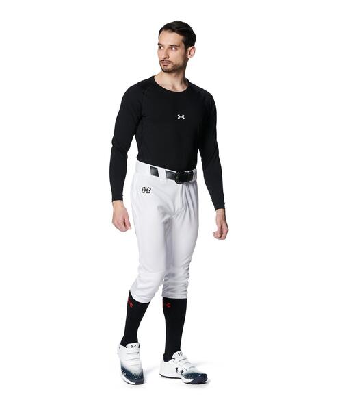 UNDER ARMOUR(アンダーアーマー)の「UAヒートギア コンフォート フィッティド ロングスリーブ クルーネック シャツ(ベースボール/メンズ)(Tシャツ/カットソー・メンズ・ブラック・S/L/M/XL/XXL/3XL)」の3枚目の写真