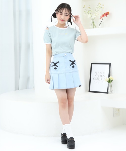 PINKHUNT（ピンクハント）の「PINKHUNT ピンクハント レースアップポケット スカート 9342K（デニムスカート・キッズ・ブルー/ブラック・130cm/140cm/150cm/160cm/120cm）」の10枚目の写真