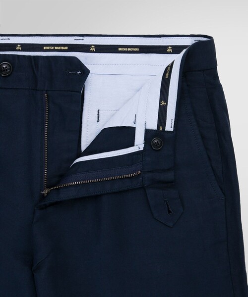 BROOKS BROTHERS（ブルックスブラザーズ）の「リネン/コットン プレーンフロント チノパンツ Regular（チノパンツ・メンズ・オリーブ/ネイビー・30inch/32inch/34inch/31inch/33inch/36inch）」の3枚目の写真