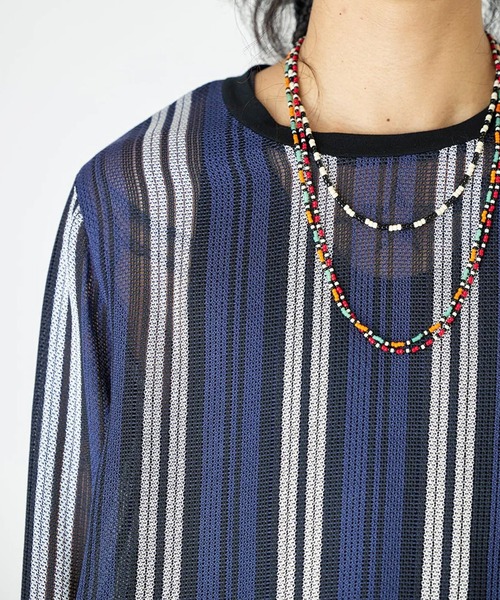 DIET BUTCHER（ダイエットブッチャー）の「DIET BUTCHER/ダイエットブッチャー Beads necklace collaboration with Adder ネックレス（ネックレス・メンズ・ブラック系/オレンジ系/レッド系・FREE）」の3枚目の写真