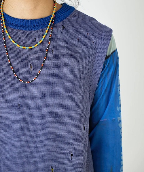 DIET BUTCHER（ダイエットブッチャー）の「DIET BUTCHER/ダイエットブッチャー Beads necklace collaboration with Adder ネックレス（ネックレス・メンズ・ブラック系/オレンジ系/レッド系・FREE）」の11枚目の写真