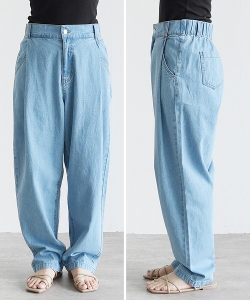 reca(レカ)の「リラックスタックデニムパンツ(デニムパンツ・レディース・サックスブルー/ネイビー・FREE)」の12枚目の写真