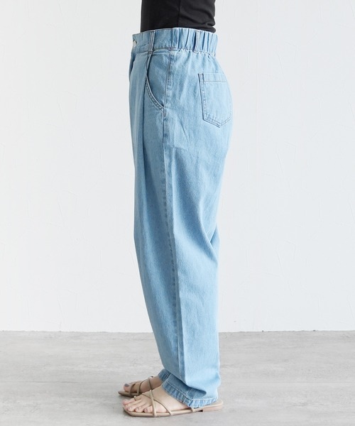 reca(レカ)の「リラックスタックデニムパンツ(デニムパンツ・レディース・サックスブルー/ネイビー・FREE)」の14枚目の写真