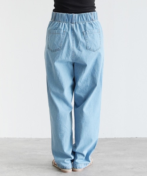 reca(レカ)の「リラックスタックデニムパンツ(デニムパンツ・レディース・サックスブルー/ネイビー・FREE)」の15枚目の写真