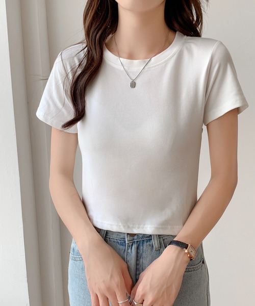 SHEPP(シープ)の「バックオープン ピチT(Tシャツ/カットソー・レディース・ブラック/グレー/ベージュ/アイボリー/ホワイト・L/M)」の12枚目の写真