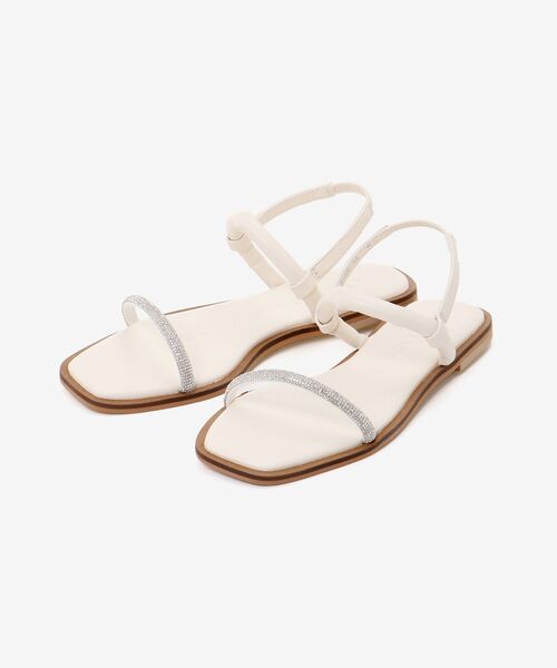 le.coeur blanc(ルクールブラン)の「ラインストーン ストラップサンダル(サンダル・レディース・アイボリー/ブラック・MEDIUM/SMALL)」の12枚目の写真