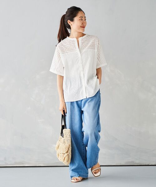 le.coeur blanc(ルクールブラン)の「ラインストーン ストラップサンダル(サンダル・レディース・アイボリー/ブラック・MEDIUM/SMALL)」の21枚目の写真