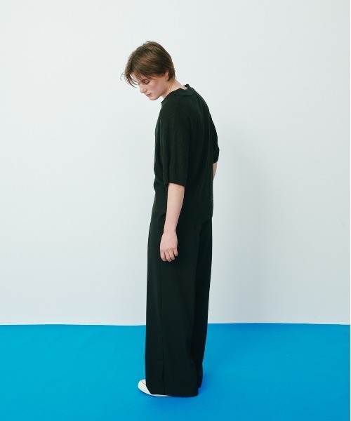 KACCO(カッコ)の「《ユニセックスアイテム》SIDE SLIT BUTTON WIDE SLACKS / サイドスリットボタンワイドスラックス(スラックス・メンズ・ダークブラウン/ブラック・LARGE/MEDIUM/SMALL)」の5枚目の写真