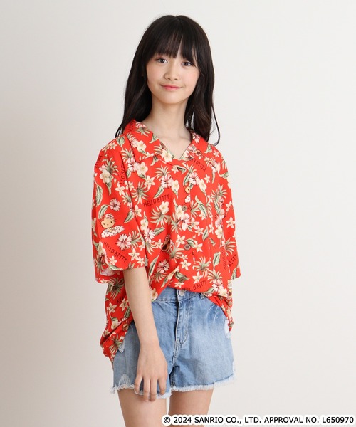 sanrio(サンリオ)の「sanrio サンリオキャラクターズ レディース プリント アロハシャツ(シャツ/ブラウス・レディース・レッド/ライトパープル/サックスブルー・M/L/LL)」の8枚目の写真