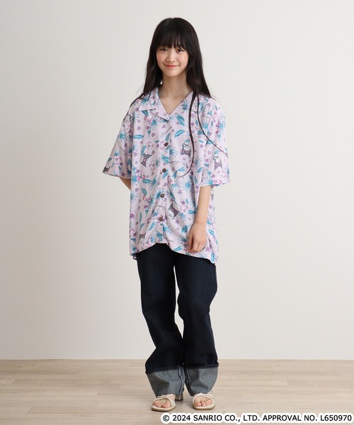 sanrio(サンリオ)の「sanrio サンリオキャラクターズ レディース プリント アロハシャツ(シャツ/ブラウス・レディース・レッド/ライトパープル/サックスブルー・M/L/LL)」の11枚目の写真
