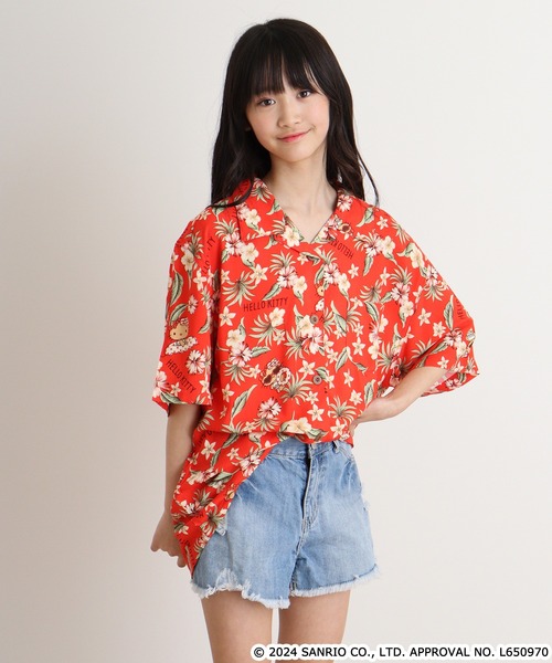sanrio(サンリオ)の「sanrio サンリオキャラクターズ レディース プリント アロハシャツ(シャツ/ブラウス・レディース・レッド/ライトパープル/サックスブルー・M/L/LL)」の7枚目の写真