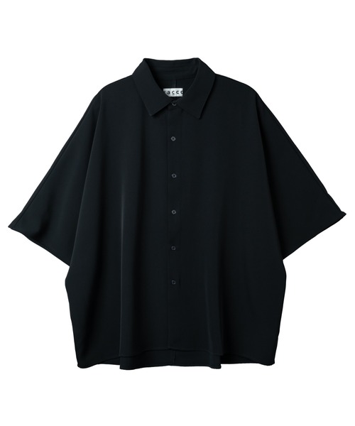 KACCO（カッコ）の「《ユニセックスアイテム》DRAPE DOLMAN SLEEVE BIG SHIRTS  / とろみビックシルエットドルマンシャツ（シャツ/ブラウス・メンズ・カーキ/ブラック・LARGE/MEDIUM/SMALL）」の13枚目の写真