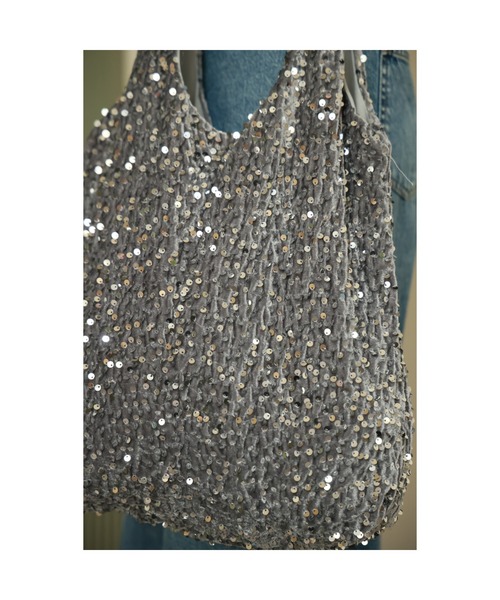 Vicente（ヴィセンテ）の「Sequin bag（トートバッグ・レディース・シルバー/ブラック・FREE）」の4枚目の写真