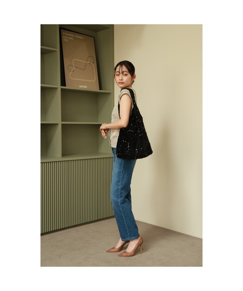 Vicente（ヴィセンテ）の「Sequin bag（トートバッグ・レディース・シルバー/ブラック・FREE）」の6枚目の写真