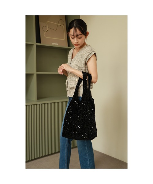 Vicente（ヴィセンテ）の「Sequin bag（トートバッグ・レディース・シルバー/ブラック・FREE）」の7枚目の写真