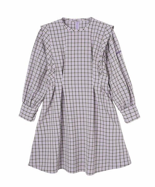 MILKFED.(ミルクフェド)の「PLAID MINI DRESS(ワンピース・レディース・ライトブルー/ライトグリーン/ライトパープル・ONE SIZE)」の3枚目の写真