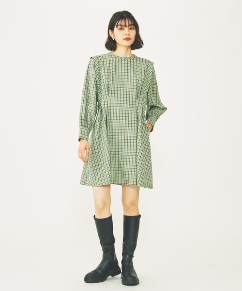 MILKFED.(ミルクフェド)の「PLAID MINI DRESS(ワンピース・レディース・ライトブルー/ライトグリーン/ライトパープル・ONE SIZE)」の21枚目の写真