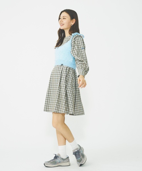 MILKFED.(ミルクフェド)の「PLAID MINI DRESS(ワンピース・レディース・ライトブルー/ライトグリーン/ライトパープル・ONE SIZE)」の13枚目の写真