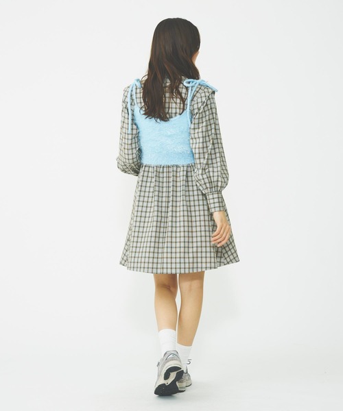 MILKFED.(ミルクフェド)の「PLAID MINI DRESS(ワンピース・レディース・ライトブルー/ライトグリーン/ライトパープル・ONE SIZE)」の15枚目の写真